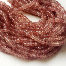 Strawberry Quartz Heishi Gemstone Bead