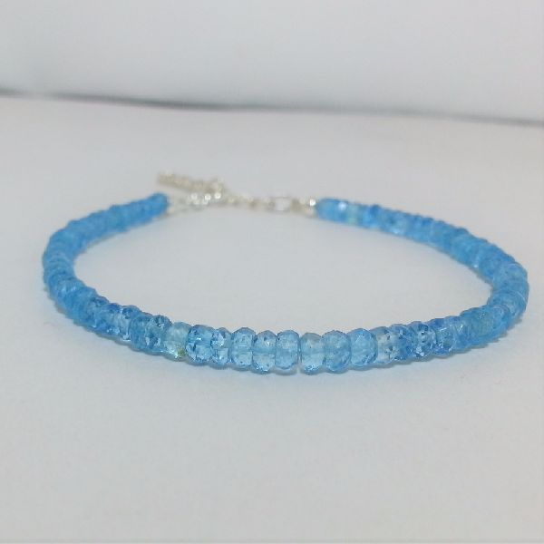 Women Sky Blue Topaz Beaded Bracelets