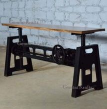 Gemini Krafts Crank Mechanism Console Table, For Home Furniture