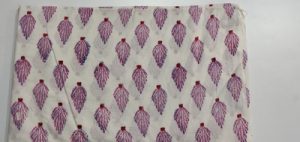2.5 meter Flower pink Print Hand block Printed Cloth Cotton Fabric
