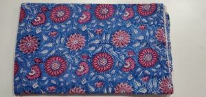 2.5 meter Hand block Printed Cloth Cotton and red sun flower Fabric