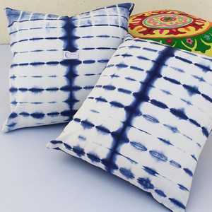 2 Pcs Lot Geometric Print Hand Made Tie Dyed Decorative Pillow Case