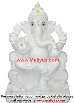 MALIYAS Marble Ganesh Statue