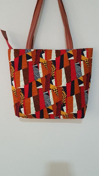 Saanjh Accessories Printed Cotton ladies bags, Style : Handbags