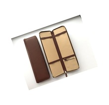 Genuine leather brown tie case