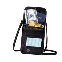 Neck stash travel security wallet passport pouch holder with rfid blocking