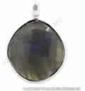 Black rutile quartz pendant beautiful silver jewelry