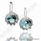 Blue Topaz earring set sterling silver