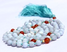 Carnelian Round Beads Knotted Necklace
