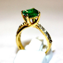 Emerald Gemstone Wedding Ring, Occasion : Anniversary, Engagement, Gift, Party