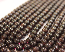 Garnet Gemstone Loose Round Bead Strands, Gemstone Color : Dark red