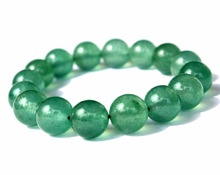 Green Jade Gemstone Stretch Bracelet