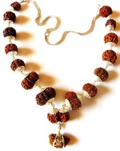 Premium Rudraksha Mala Sterling Silver Necklace, Occasion : Gift