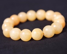 Smooth Round Yellow Calcite Gemstone Beads, Size : 12 mm