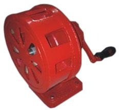 Red Hand Operated Sirens, For Industrial, Shape : Round
