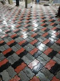 Rectangular with Zig-Zag Paver Blocks, Color : Grey, Red, Black