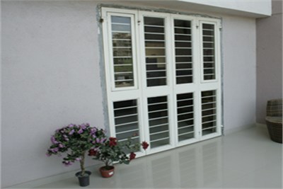Four Shutter French Door With Window