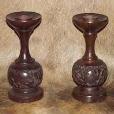 Wooden Candle Holder, Color : Brown