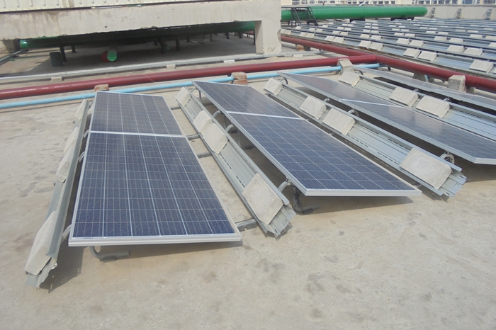 Rooftop solar power plant