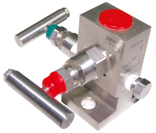 5-10kg Metal three valve manifolds, Connection : Butt Weld, Screwed
