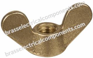Wing Brass Nuts, Color : Dark Yellow 