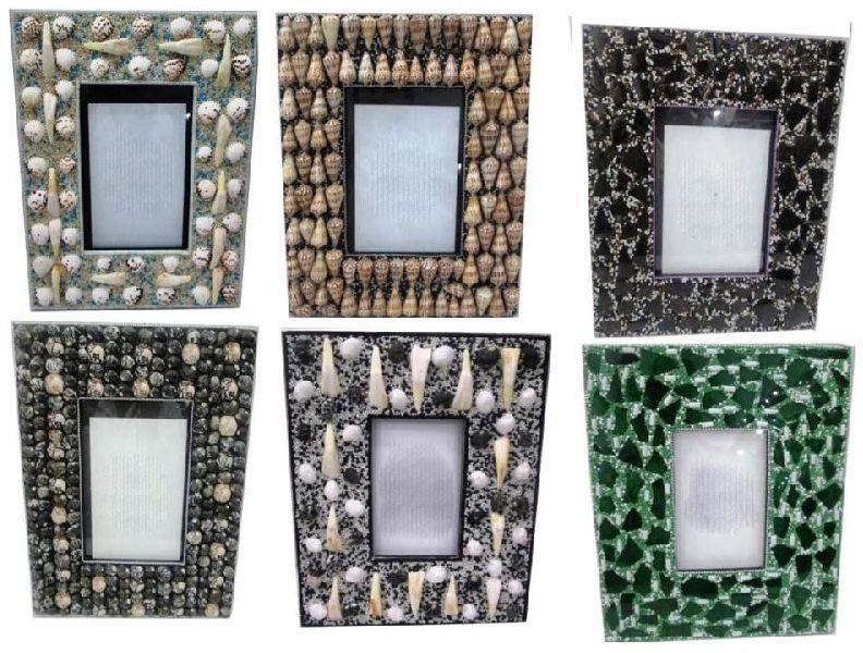 Mother of pearl Sea shell conch Photo frames