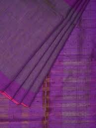 Linen Sarees, Color : Purple