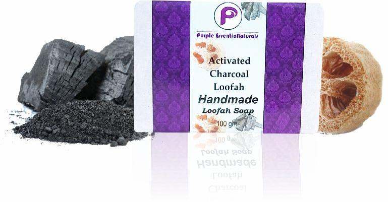 Activated Charcoal Luffah soap, Form : Bar