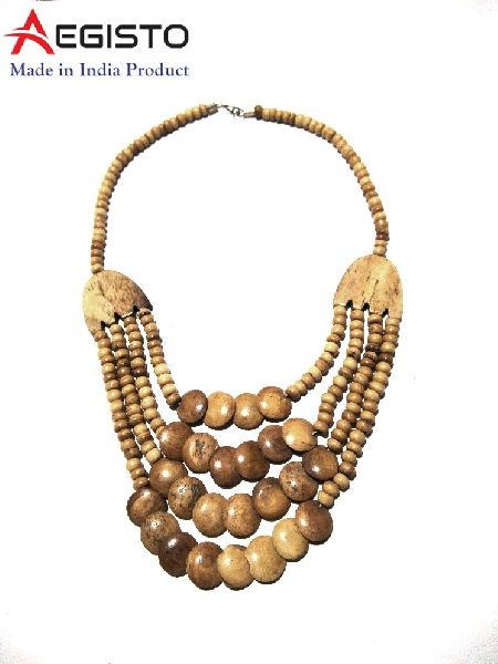 Camel Bone Necklace, Color : Wood color