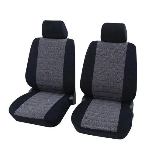 Art Leather Fixed Car Seat Covers, Color : Black Grey