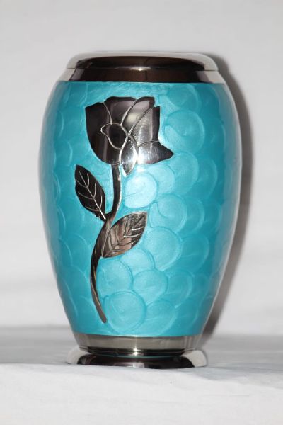 Ascot Blue Brass Urn, Style : Antique