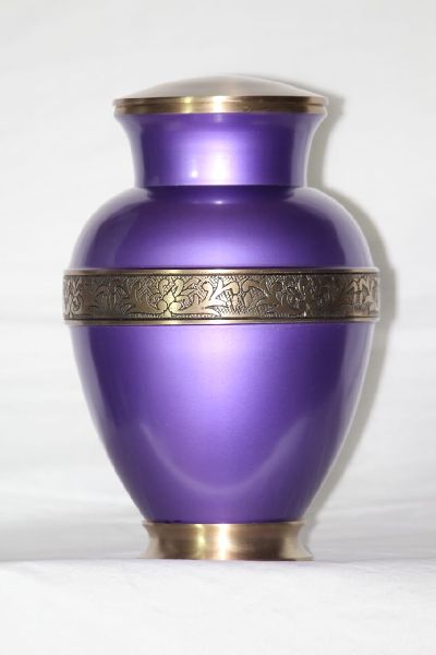 Elsene Purple Brass Urn