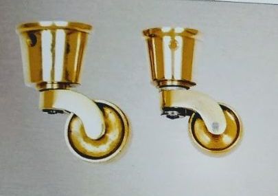 Brass Cabinet Castors, Color : Golden