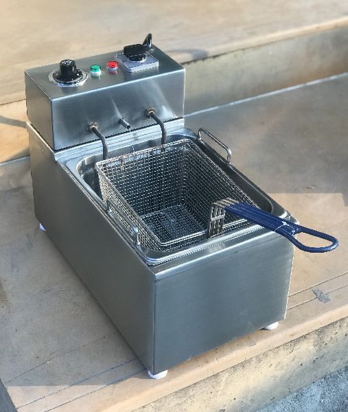 Stainless Steel Table Top Fryer, Color : Sliver