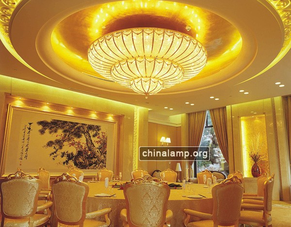 Empire Chandelier K9 Crystal Ceiling Flush Mounted For Banquet Hall