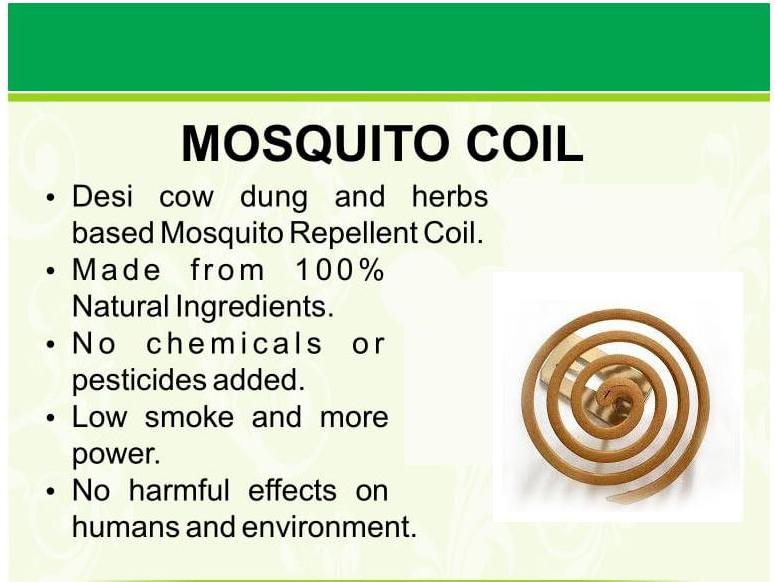 Desi cow dung and herbs based Mosquito Repellent Coil
