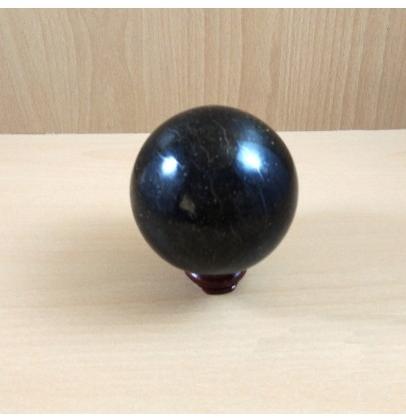 Pyramid tatva Black Agate Ball, Size : 150 - 200 gm