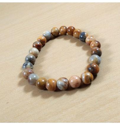 Crazy Lace Agate Beads Bracelet