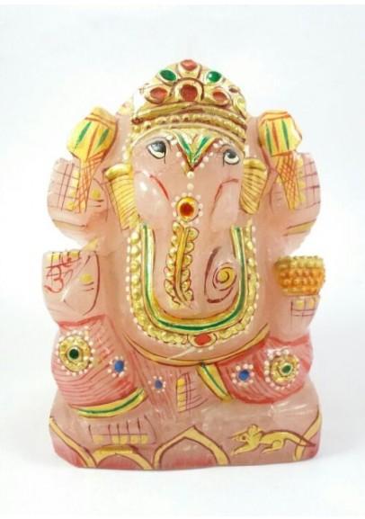 Rose Quartz Ganesh 702 Gm