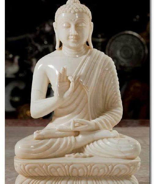 Polished Buddha Statue, for Temples, Size : 43*145*148mm