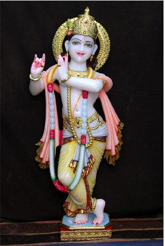 Marble Krishna Statue, Packaging Type : Thermocol Box