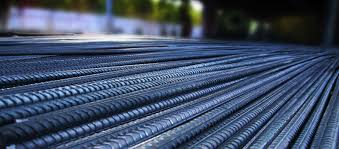Steel bars pipes scaffoldings