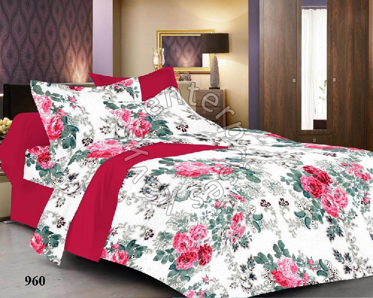 Kavya Enterprise Jaipuri Cotton. Floral Bedsheet, Technics : Good