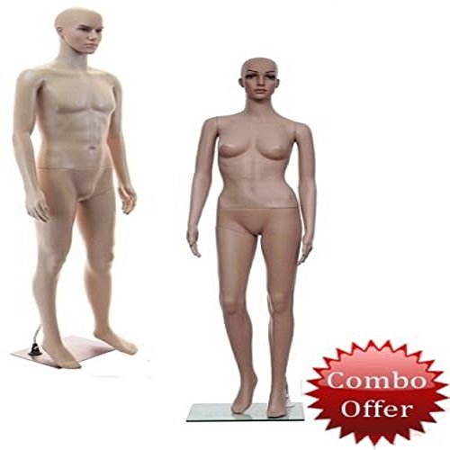 Full Body Plastic Adams Couple Mannequin, for Fashion Display, Style : Stand