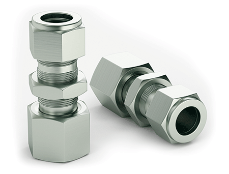 Stainless Steel Bulkhead Female Pipe Connector, for Pneumatic Connections