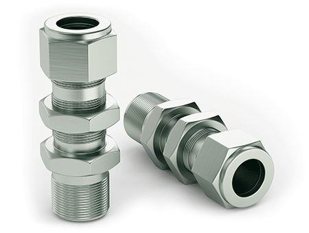 Stainless Steel Bulkhead Male Pipe Connector, for Pneumatic Connections, Size : 1 inch, 2 inch, 1/2 inch