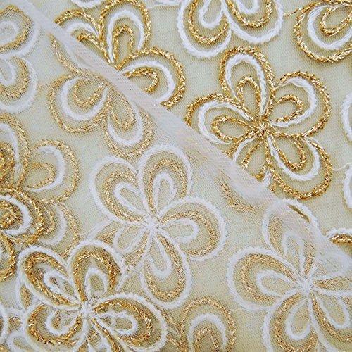 Embroidered Net Fabric, Width : 45-52 Inch