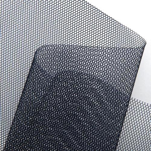 Plain Polyester Net Fabric, Color : Black, Grey, etc.