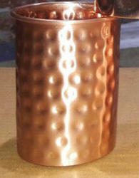 Copper Hammerd Matt Finish Tumbler, for Office, Certification : ISO Certified