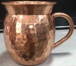 Polished Kohler Hammered Copper Mug, for Drinkware, Gifting, Home Use, Office, Feature : Fine Finished